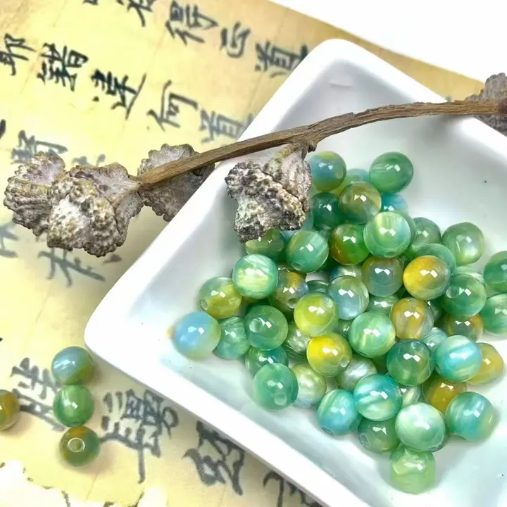 Dunhuang-Inspired Sparkle Resin Beads