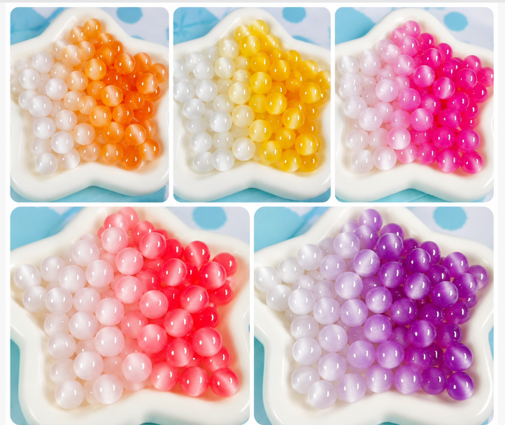 Gold-Fleck Color-Changing Resin Beads
