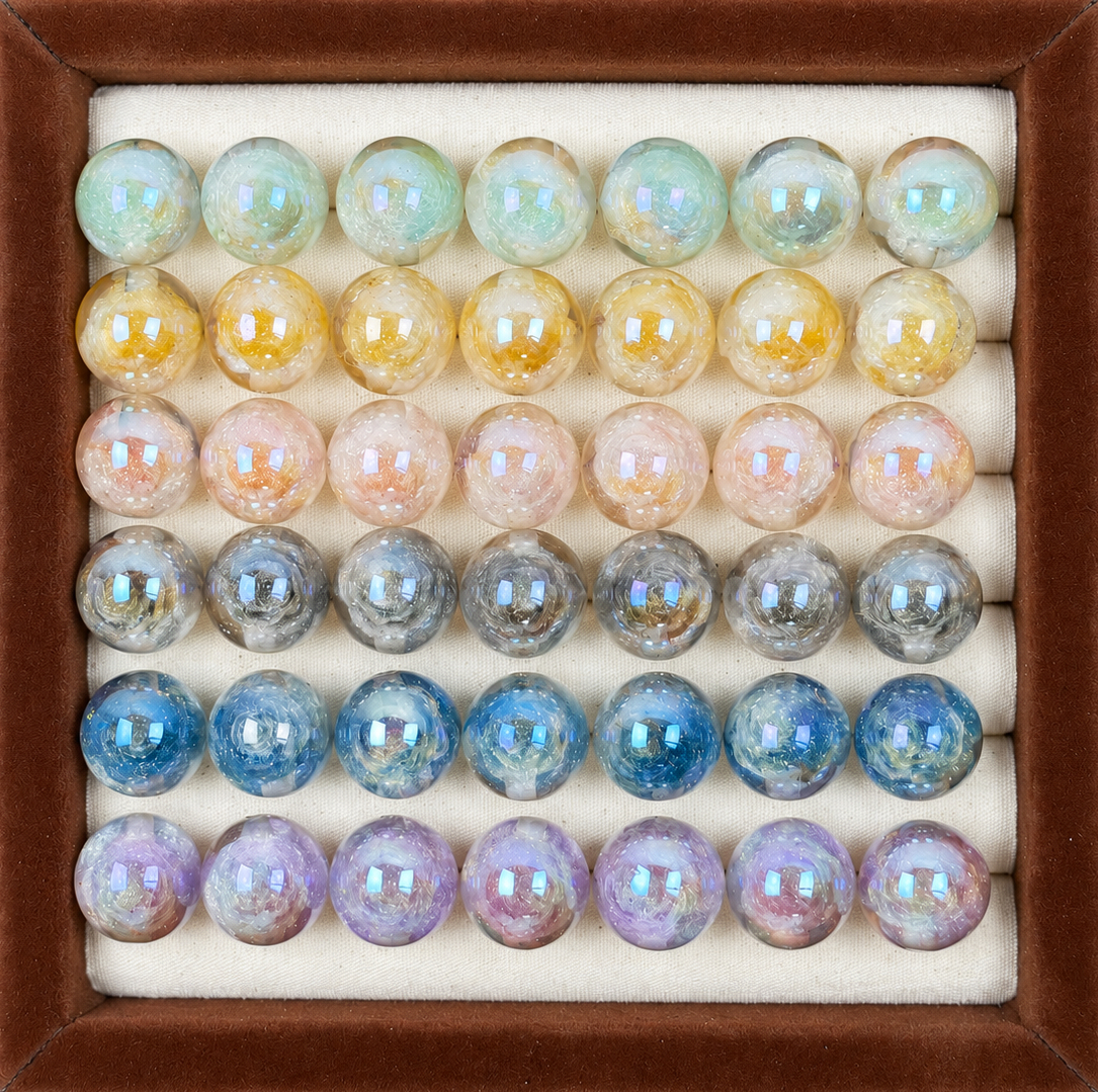 16mm Twin Flower Resin Beads
