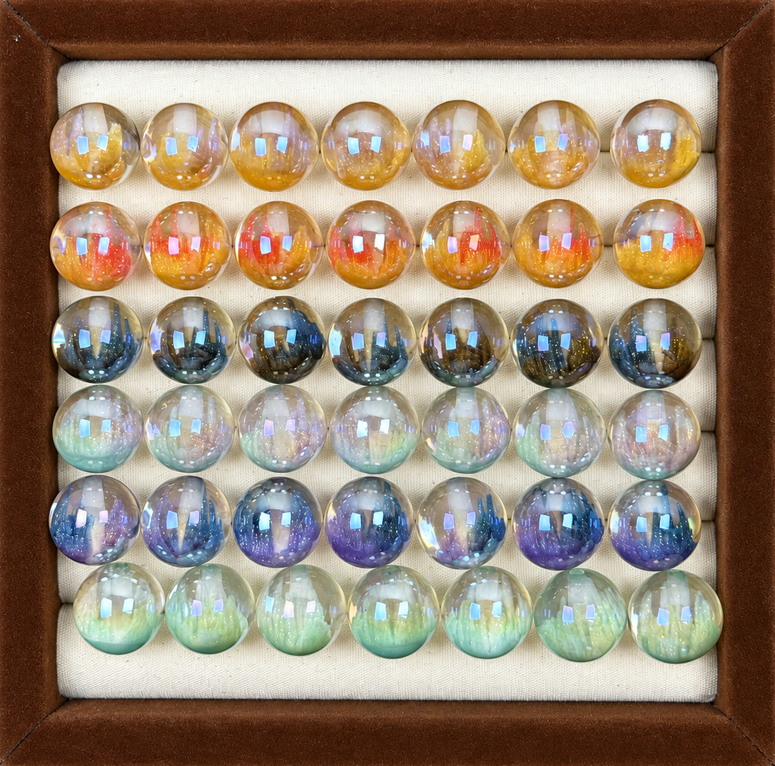 16mm Glacier Resin Beads