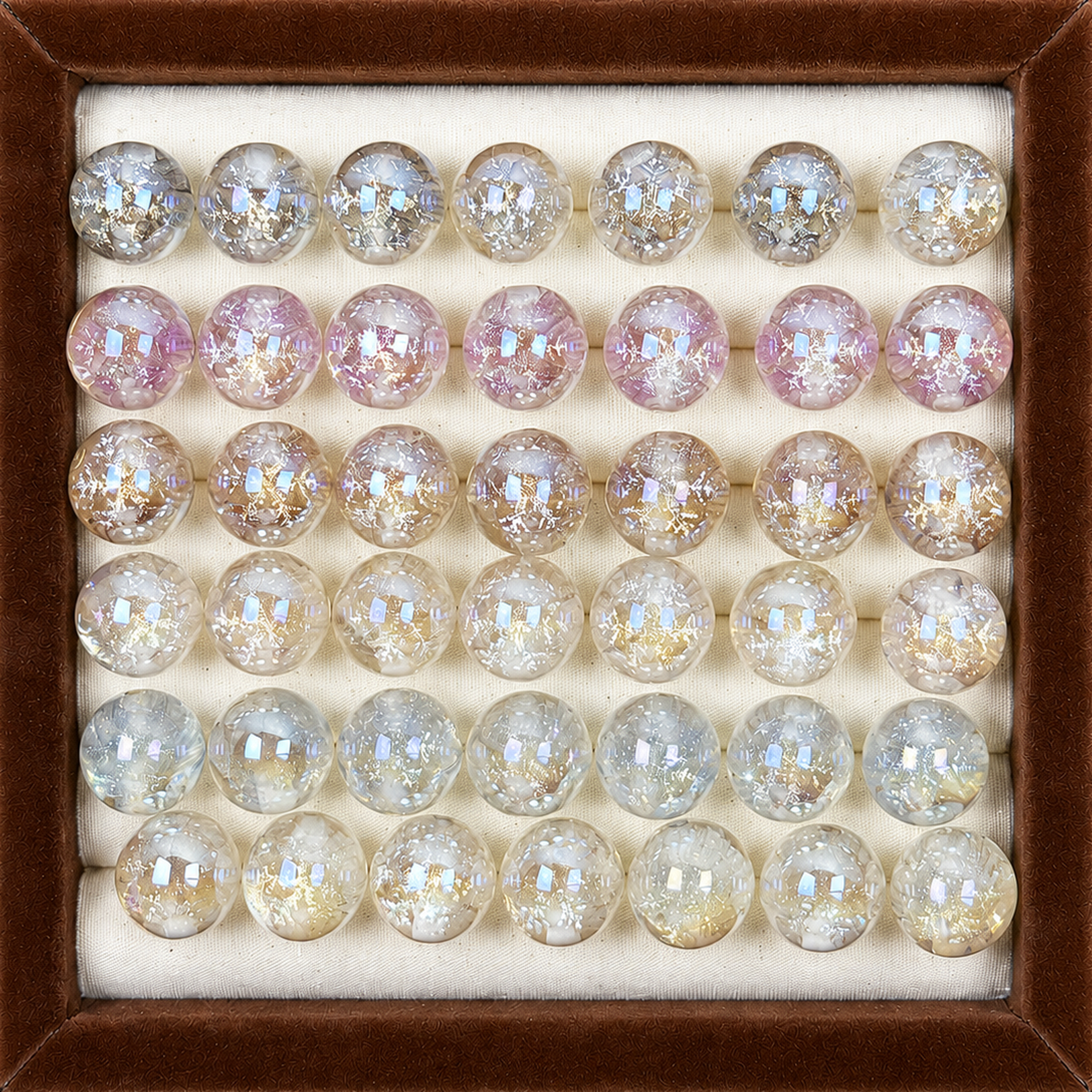 16mm Snowflake Resin Beads